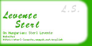 levente sterl business card